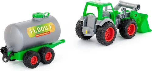 Vista 3 de Polesie Polesie8794 Farmer Technic Tractor con cargador frontal y vehículos de juguete, multicolor