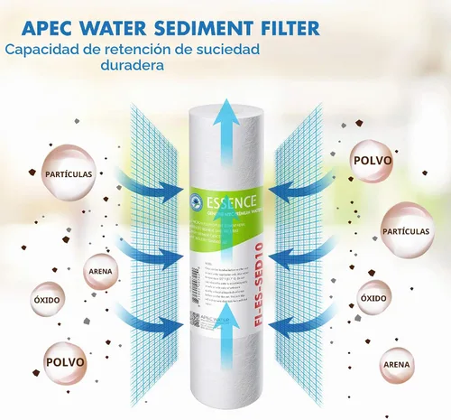 Vista 2 de APEC Water FI-ES-SED10 Filtro de reemplazo de sedimentos, 5 micras, etapa 1