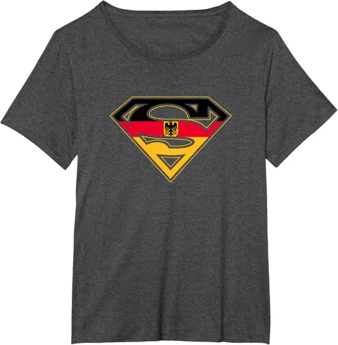 Vista 20 de Superman Camiseta German Shield, Azul / Patchwork, S Rojo