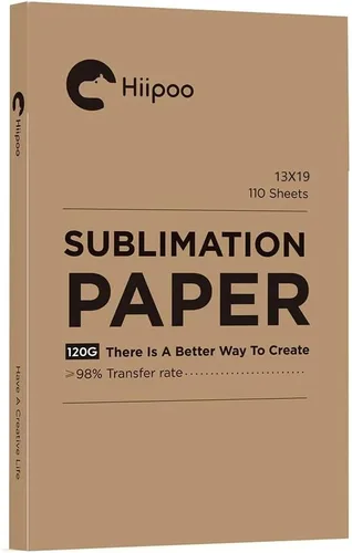 Vista 7 de Hiipoo Papel de sublimación de 8.5 x 11 pulgadas, funciona con tinta de sublimación e impresoras de inyección de tinta E Sawgrass para tazas