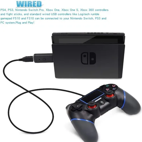 Vista 5 de Adaptador de controlador de sistema múltiple USB Jys PC, interruptor PS3