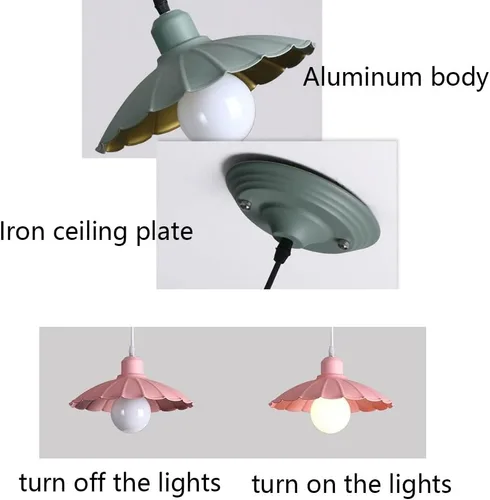 Vista 4 de Lámpara colgante de techo, lámpara creativa para restaurante, lámpara colgante de un solo faro, lámpara colgante industrial de techo, lámpara