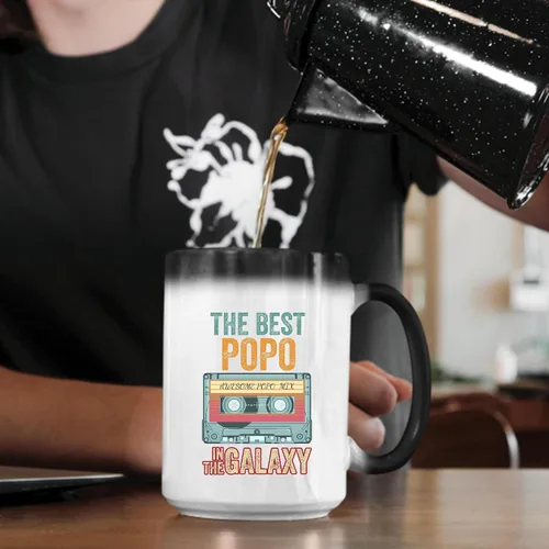 Vista 3 de Fathers Day Mothers Day Gift Funny Humor Galaxy Best POPO 11oz 15oz Color Changing Mug