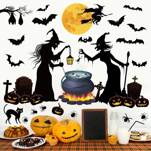 Vista 10 de 5 carteles de metal de Halloween para patio, decoraciones al aire libre, arte de metal negro, estacas de patio, esqueleto reutilizable, letrero