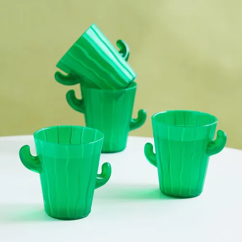 Vista 5 de TrueZoo - Vasos de chupito de cactus para whisky, vodka, tequila, bourbon, despedida de soltero y despedida de soltera, utensilios de bar