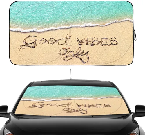 Vista 15 de Gven Parasol para Parabrisas de Coche, Parasol de Coche de Diseño Artístico Plegable, Parabrisas con Visor Solar Reflectante de Calor para Verano