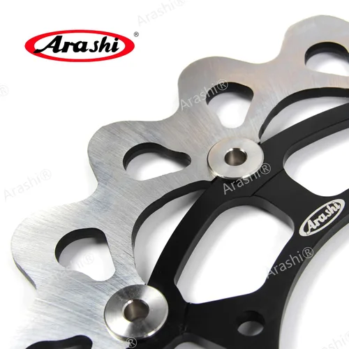 Vista 4 de Arashi Rotores de disco de freno delantero y trasero para Yamaha YZF R1 2004 2005 2006 motocicleta accesorios de repuesto YZF-R1 negro 04 05 06