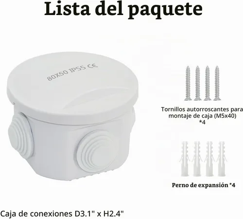 Vista 9 de LeMotech - Caja de derivación universal de plástico ABS resistente al polvo, resistente al agua, IP65, color blanco
