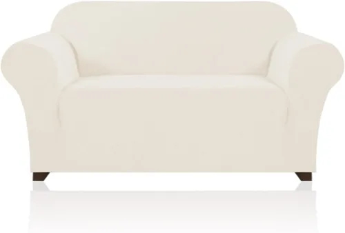 Vista 57 de PrinceDeco Funda elástica para sofá de 3 cojines, funda de sofá de tela jacquard de elastano de 1 pieza, funda universal antideslizante, protector
