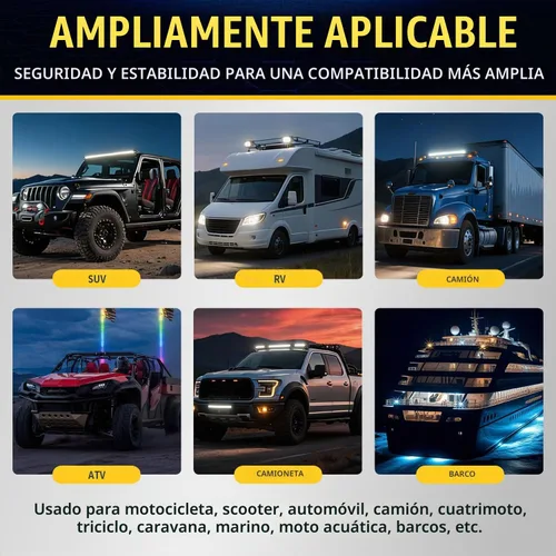 Vista 9 de Arnés de cableado de control remoto de barra de luz LED, kit de arnés de cableado de control remoto inalámbrico Jihe para barra de luz LED, luz