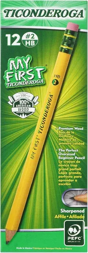 Vista 6 de Ticonderoga My First Tri-Write - Lápices con caja de madera (36 unidades) y Ticonderoga My First Lápices de madera (12 unidades)