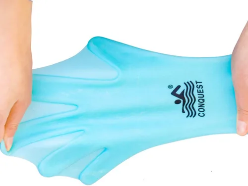 Vista 6 de Guantes de natación - Guantes de entrenamiento de natación con malla de silicona para adultos y niños