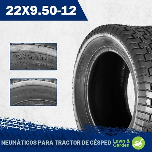 Vista 2 de MaxAuto Neumáticos de césped 22x9.5-12 22x9.5x12 para cortacésped y jardín, 4 capas, juego de 2