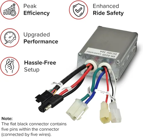 Vista 5 de Currie Controlador de 36 voltios y 30 amperios - con conector de acelerador de 5 pines para scooters eléctricos Schwinn S1000, S750, Ezip E1000 e