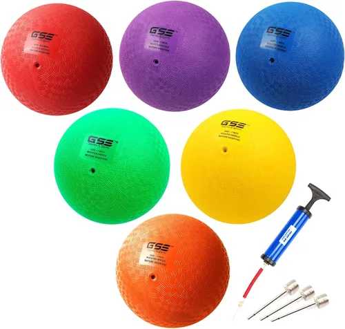 Vista 30 de GSE Games & Sports Expert Pelotas inflables para parque infantil, kickball, pelota de Dodge con rebote, balonmano. Ideal para 4 juegos de pelota