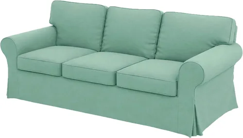 Vista 12 de Funda de sofá Ektorp de tela resistente de 3.5 pulgadas de ancho de asiento: 98 pulgadas (no regular de 3 asientos), compatible con IKEA Ektorp