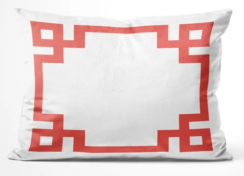 Vista 40 de Funda de almohada rectangular con cremallera en un lado impreso de 12 x 16 pulgadas, color blanco y rosa intenso Rosa fucsia