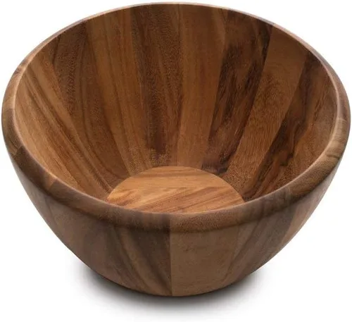 Vista 2 de Ironwood Gourmet Ensaladera de madera extra grande, madera de acacia, 12 x 12 x 7.25