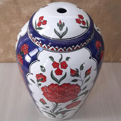 Vista 3 de Handmade Ceramic Lamp base, Ceramic Table Lamp base 12 inches of Height