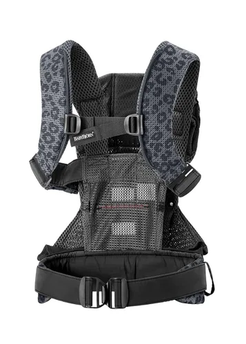Vista 3 de BABYBJÖRN Portabebés One Air, Malla 3D, Antracita/Leopardo