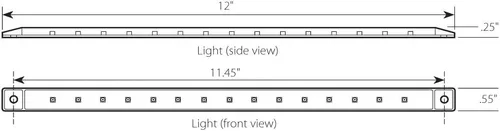 Vista 3 de Grand General 76311 Amber - Barra de luz ultra fina de 12 pulgadas con 15 LED y marcador de luz sellada con lente transparente