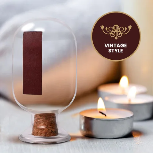 Vista 6 de Soporte de cristal con huelguista, incluye fósforos de lujo en tarro Cloche, regalo decorativo de Navidad para el hogar o la chimenea, blanco