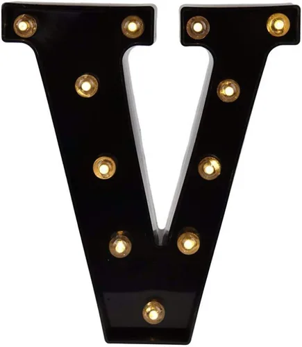 Vista 37 de Ulalaza Letrero de luz LED en blanco y negro, 2 letras AA alimentadas por batería para boda, fiesta de cumpleaños, lámpara de Navidad, luz nocturna