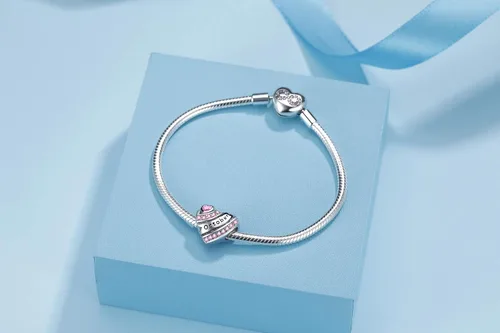 Vista 6 de Dijes de corazón de piedra natal para pulsera, plata de ley 925, dijes de corazón de amor para pulseras y collares, regalos de cumpleaños