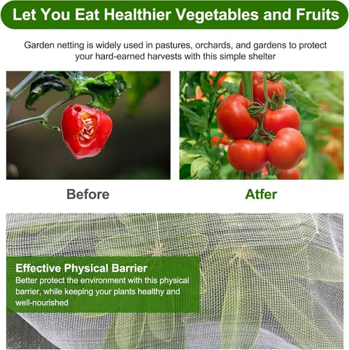 Vista 3 de Red de jardín Jevrench duradera ultra fina para jardín, cubierta de filas para plantas de jardín, hace que las plantas, verduras, frutas y flores