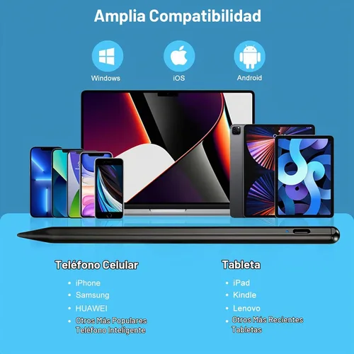 Vista 6 de Lápiz óptico activo para tableta Samsung Galaxy A9 A8 A7, punta de punta de punta de plástico con lápiz de dibujo preciso y preciso compatible