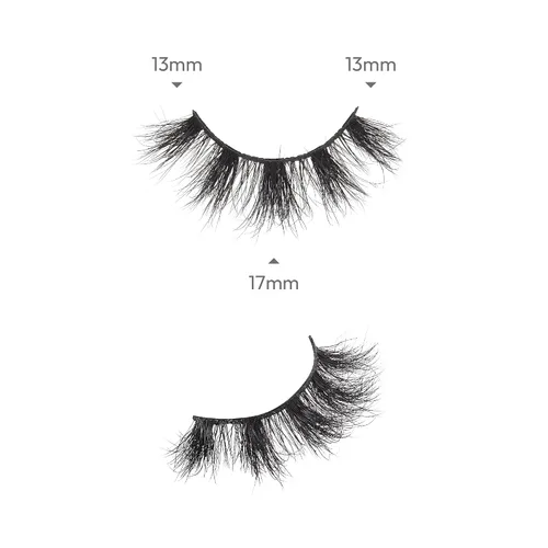 Vista 4 de i-ENVY Luxury Mink Collection - Pestañas postizas 100% de visón real, aspecto glamoroso, máxima esponjosidad, ángulo de múltiples rizos 3D