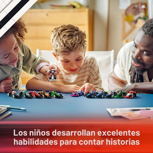 Vista 5 de LEGO Coches de carreras coleccionables F1, paquete de 6 – Juego de construcción para niños y niñas, a partir de 6 años – Recuerdo de fiesta