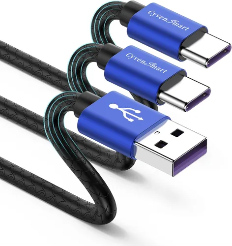Vista 10 de [Paquete de 5 de 1 pie] Compatible con Samsung Galaxy S9 S10 S8 Plus Cable Cargador (Carga Rápida 3A), Cable Cargador TPE USB C Tipo C, USB A a Tipo
