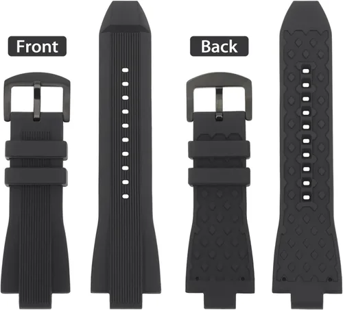 Vista 2 de Correa de reloj compatible con Michael Kors, correa de repuesto de goma de silicona suave para correas de reloj Michael MK8152 MK8356