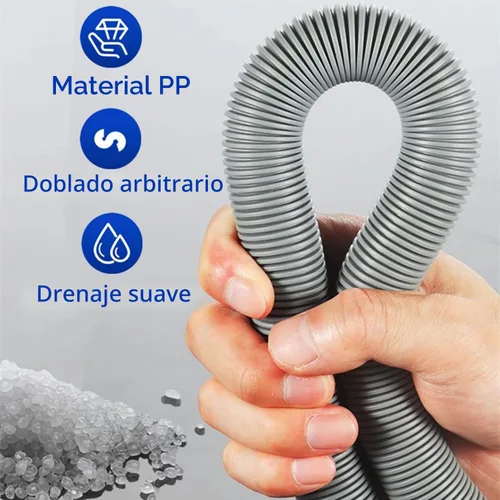 Vista 6 de Elyfree Manguera de drenaje universal para lavadora de 6.5 pies, kits de extensión de manguera de drenaje flexible para lavadora, manguera corrugada