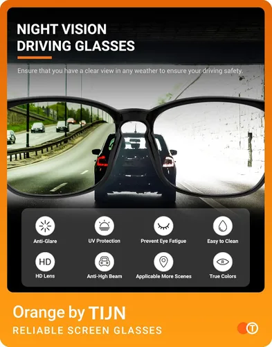 Vista 4 de TIJN Gafas de conducción de visión nocturna para mujeres y hombres polarizadas antirreflejos