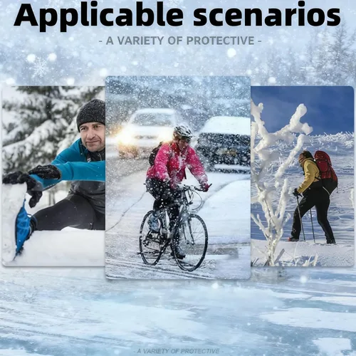 Vista 7 de Guantes impermeables de invierno unisex con capacidad de pantalla táctil, muñeca elástica resistente al viento y palma antideslizante para correr