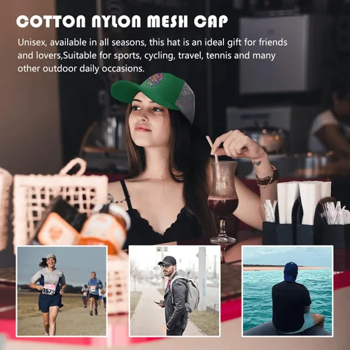 Vista 8 de devor Sombreros de papá psicodélicos Magic Mushrooms Gorras de béisbol, gorras gráficas para mujer