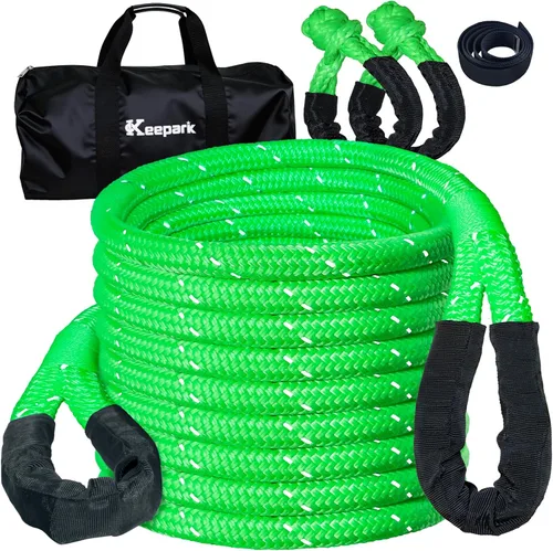 Vista 8 de Kinetic Recovery - Kit de cuerda de remolque de recuperación - 35% elástica, 5/8 pulgadas x 20 pies, correa de remolque de resistencia a la rotura