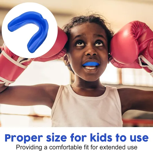 Vista 5 de BBTO Paquete de 40 protectores bucales para niños y jóvenes, para deportes, atléticos, para niños y niñas, para hockey, fútbol, boxeo, lacrosse
