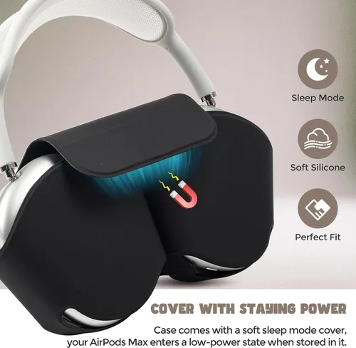 Vista 2 de ProCase Funda de viaje para AirPods Max y AirPods Max 2 con cubierta de Negro