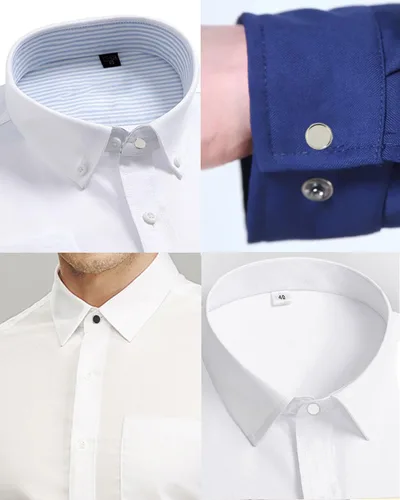 Vista 5 de 24 extensores de cuello para camisas de hombre, extensores elásticos de botón para el cuello para trajes pantalones