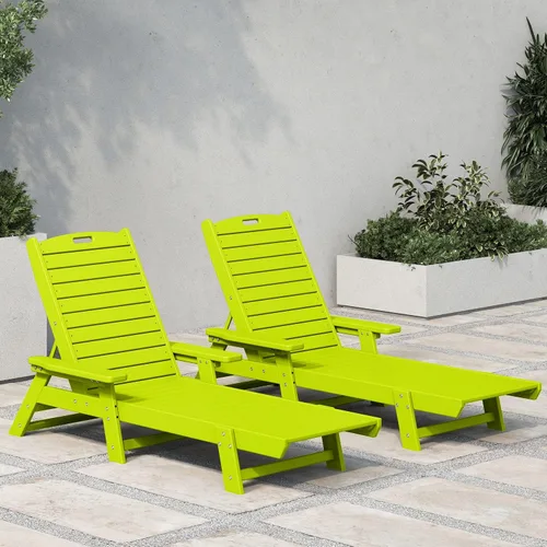 Vista 15 de WestinTrends Malibu Poly - Tumbona reclinable (juego de 2) gris