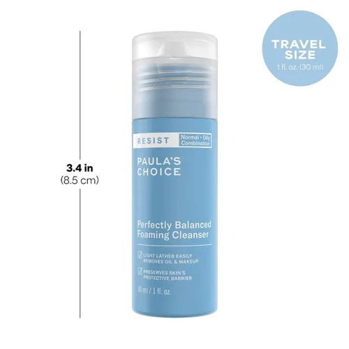 Vista 2 de Paula's Choice RESIST Perfectly Balanced Foaming Facial Cleanser, Face Cleanser with Hyaluronic Acid & Aloe, Anti-Aging Face Wash, Large Pores &