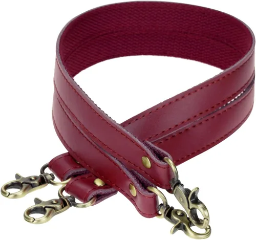 Vista 28 de Allzedream - Bolsa de hombro de repuesto de lona de cuero auténtico, 2