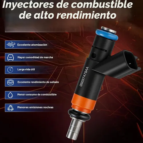 Vista 3 de 5037479AC Juego de 8 Inyectores de Combustible Hemi 5.7L V8 Compatible con Ram 1500 2009-2018, Ram 2500 2009-2017, Dodge Charger 2010-2016 2018