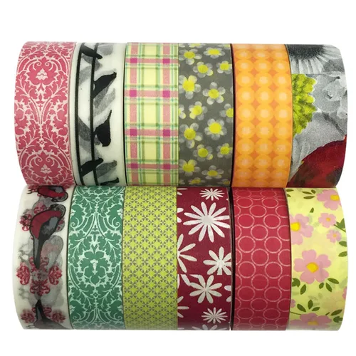 Vista 4 de allydrew Washi Tapes ADSET09 - Cintas de enmascarar decorativas, juego de 12