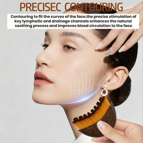 Vista 3 de Nuevo Cepillo facial de contorno linfático,Cepillo facial de cepillado seco