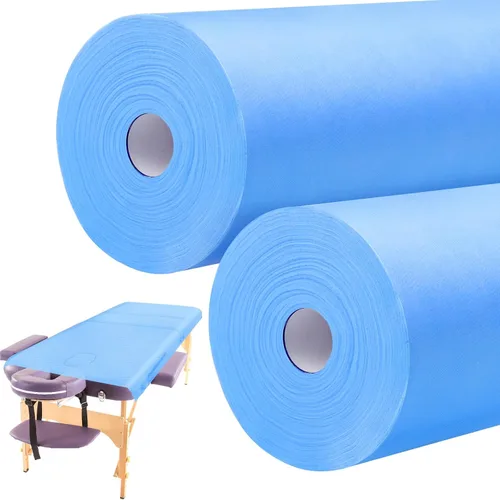 Vista 12 de Tudomro 1 rollo de sábanas desechables no tejidas cubiertas de papel para mesa de masaje, sábanas de masaje de tela no tejida, cubierta de cama