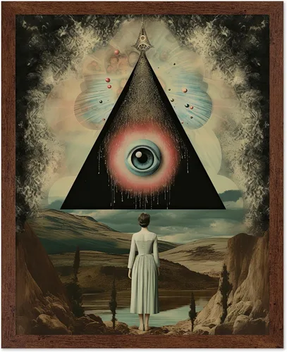 Vista 41 de Poster Master Póster OVNI – Impresión de mujer enmascarada – Arte extraterrestre – Arte surrealista – Arte de ciencia ficción – Regalo para hombres
